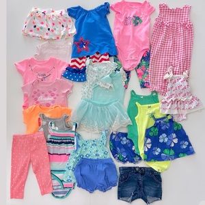 Large Lot Of Baby Girl Clothes